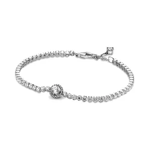 Designer jóias caber pandora pulseira encantos pérola sparkling halo tênis cadeia 925 prata amor pulseiras beads jóias cadeia charme frisado mulheres