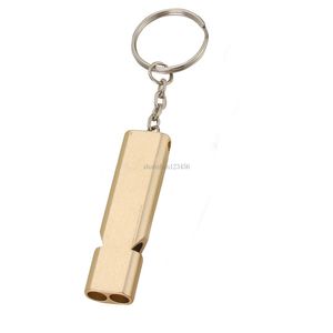 Sport Double tube Whistle key rings out door mountaineering camping Whistle keychain bag hangs