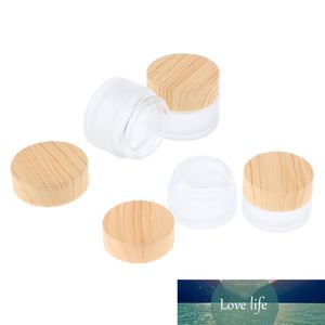 5g 15g Round Glass Refillable Cosmetic Jars Empty Face Cream Lip Balm Storage Containers Pots Bottles w/ Screw Lids (4pcs)