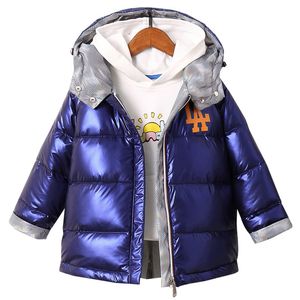양면에 착용 소년 코트 겨울 자켓 아이들이 코트 스노우트 핑크 블루 실버 자켓 후드 파카 소녀 아래로 코트
