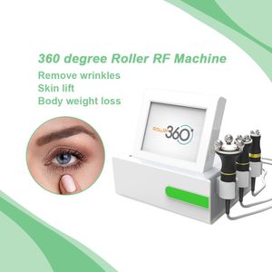 Mest effektiva professionella 360 graders roterande RF Anti Aging Face Lift Skin Åtdragning Förlora Vikt Skönhetsmaskin
