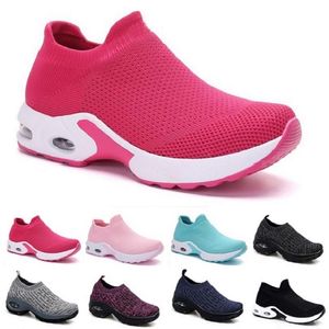 Style542 Moda Erkekler Koşu Ayakkabıları Beyaz Siyah Pembe Laceless Nefes Rahat Erkek Eğitmenler Tuval Ayakkabı Spor Sneakers Koşucular 35-42