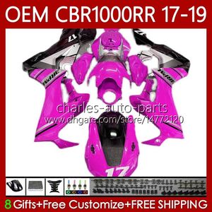 Kit de corpo para Honda CBR 1000 CBR1000 RR CC 2017-2019 Injecção Bodywork 75No.176 CBR Gloss Rosa 1000CC 1000RR CBR1000RR 17 18 19 CBR1000CC 2017 2018 2019 OEM Feeding