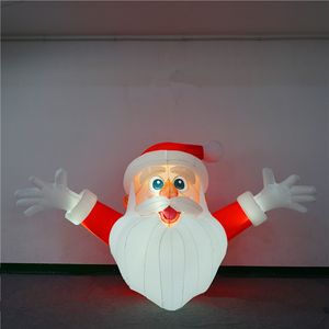 wholesale Ballon gonflable suspendu de Père Noël avec bande LED et ventilateur pour la décoration extérieure ou de plafond de Noël 2023