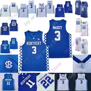 Kentucky Wildcats Basketball Jersey NCAA College Sahvir Wheeler Kellan Grady Davion Mintz Zan Payne Jacob Toppin Kareem Watkins Maxey Quickley Davis Fox Murray