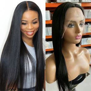 13x4 Straight Lace Front Wigs Human Hair Pre Plucked 150% Malaysian Wig With Baby Hair Remy