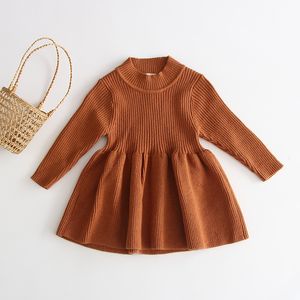 2020 Autumn Winter Girls Wool Knitted Sweater Baby Girl dress Girls Dresses For Party And Wedding Baby Girl Clothes