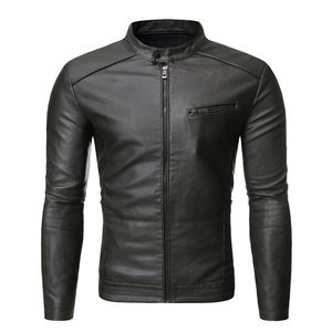 Lederjacke Herren Punkjacke Slim Fit Moto Biker Lederjacken Herren Wildleder Kunstledermantel Hohe Qualität