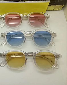 Neueste Johnny Depp Kristall-Vollrand-Sonnenbrille mit Farbverlauf, UV400-Objektiv, Strandurlaubsbrille, L, M, S, Größen, Fullset-Design-Etui, OEM-Outlet