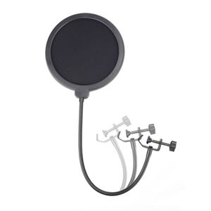 Professionelle Mikrofon-Pop-Filter-Aufnahme, langlebig, doppelschichtig, Studio-Klemmmikrofon-Windschutzscheibe zum Sprechen, Studio-Gesang