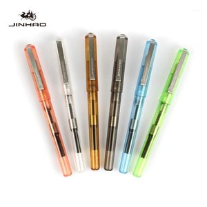 1 PZ JINHAO 991 Clip In Acciaio Inox 0.5mm Penna Stilografica Matte Trasparente Colore Penna Inchiostro Scuola Forniture Per Ufficio Scrittura Cancelleria1