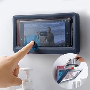 Borse portaoggetti Custodia impermeabile per telefono Fodera universale Tablet Borsa a prova di acqua Supporto mobile a parete Ripiani autoadesivi