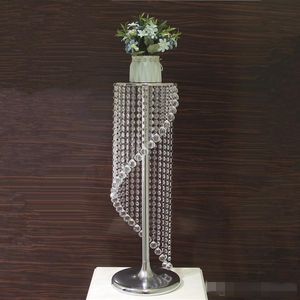 Свадебные украшения Crystal Clear Acrylic Таблица Centerpieces металла цветка шарика Vase партия события Новогоднее украшение