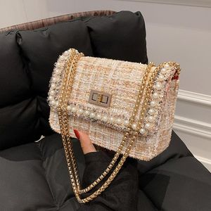 Вечерние сумки роскошный дизайн шерстяные жемчужины цепь женские кроджом 2022 Fashon женские плечо мешок клатча женские кошельки