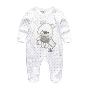 Bebek Bodysuits Yenidoğan Bebek Kız Giysileri Roupas De Bebe Tam Kollu Erkek Bebek Giysileri Dış Giyim Bahar Güz Pijama G1221