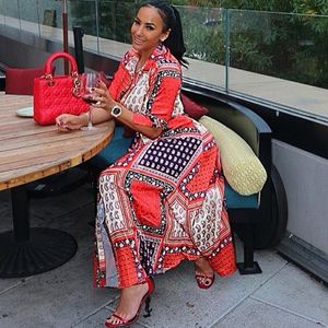 민족 의류 여성을위한 아프리카 긴 드레스 아프리카 디자인 Bazin 슬리브 Pleated Dashiki Maxi Dress