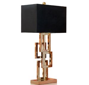 Lâmpada de mesa de artesanato de luxo simples pós-moderno Lâmpada criativa LED secretária Lâmpada de mesa macio Modelo de mesa de sala de estar