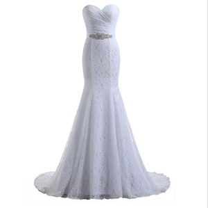 2020 Cheap real photos lace mermaid wedding dresses vestidos de novia sweetheart beading belt robe de soirée corset back bridal gowns