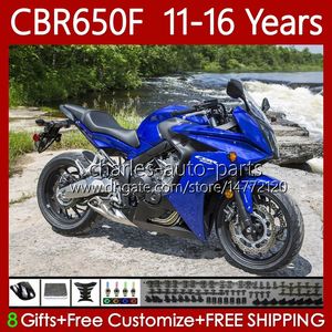 Motorcycle Body For HONDA CBR-650 CBR 650 CBR650 F 2011-2016 Bodywork 73No.18 CBR-650F CBR650F 11 12 13 14 15 16 CBR 650F 2011 2012 2013 2014 2015 2016 Fairings gllossy blue