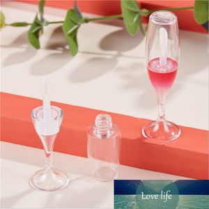 Miniweinflaschen großhandel-100 stücke ml leere lip gloss flasche mini wine form diy kunststoff lipgloss rohr schönheit kosmetische verpackungsbehälter