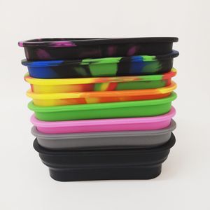 Other Smoking Accessories Colorful Silicone ashtray Folded Tray For Rolling Papers dab tools mat 3 styles