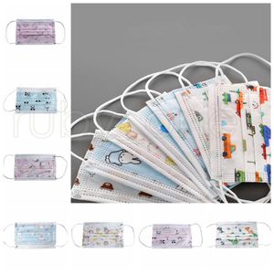 Children Respirator Anti-pollution Disposable Face Masks Non-Woven Cartoon Mouth Face Masks Kids Anti-Dust Breathable Mask RRA3829