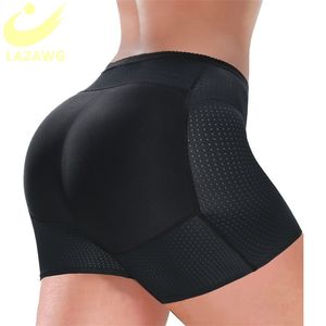Lazawg Butt Lifter Enhancer Shapewear Panties Padded Butt Hip Enhancer Shaper Panties Underkläder Lår Slimmer Shorts Seamless 201222