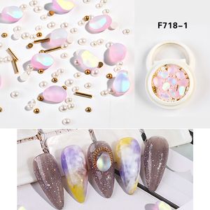 NAR001 10 Styles Crystal Round Heart Nails Strass Rhinestone Oval DIY Nail Art Decorations Manicure Accessories