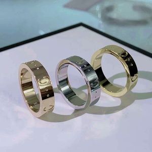 Europe America Fashion Style Men Lady Women Titanium steel Engraved Initials Pattern Lovers Narrow Ring 3 Color Size US5-US12