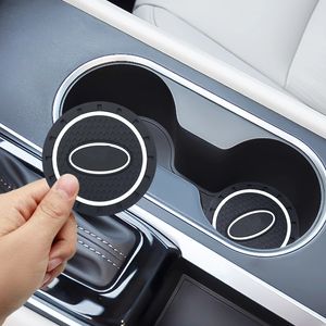 Auto Water Cup Fles Holder Antislip Pad Mat Silicagel voor Kia Audi Jaguar Mini Benz AMG FORD JEEP OPEL MUSTANT Auto Protective Pad