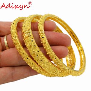 Adixyn MIX 3 TEILE/LOSE Dubai armreifen für Frauen 24K Gold Farbe Armbänder Schmuck Indische Arabische Afrikanische Hochzeit Party Geschenke N07012 B1205
