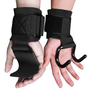 Gym Zubehör Gewichte Handschuhe Fitness Stahl Gewichtheben Haken Handgelenkstütze Haken Rutschfeste Gym Arm Krafttraining Schnalle Q0108