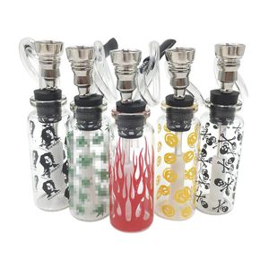 12pcs/box New portable filter water pipe mini color glass pipe Environmental protection Smoking accessories wholesale