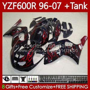 Vücut + Tank Yamaha Thundercat YZF600R YZF 600R 600 Red Flames R 96-07 Karoser 86No.86 YZF-600R 1996 1997 1998 1999 2000 2001 YZF600-R 96 02 03 04 05 06 07 PERSERALAR