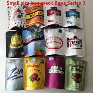 Blagues sac à dos boyz 3.5g Sacs Mylar Tomyz Merzcato 33 GAS FACE Lechera beurre d'arachide Mintz 420 Emballage de fleurs d'herbes sèches