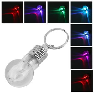 Latarka LED Lighting Kolorowe Mini żarówki Lampy Breloczek Pierścień Keychain Lampa Lampa Keyring Dla Mężczyzn Kobiety
