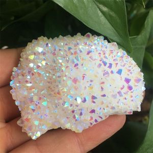 Beautiful angel aura quartz crystal cluster for christmas decoration 100-110g 201130