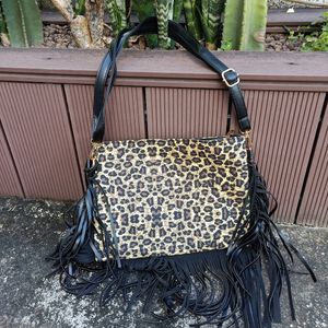 Leopard Canvas Tassel Messenger Bag USA GA Warehouse Crossbody Clutch Purse PU Leather Tassel Handbag DOM1061208