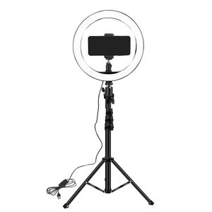 LED Halka Işık Standı Ile 26 cm Zil Işık Selfie Sopa 130 cm Tripod Telefon için Halka Işık Ile Çok İşlevli Işık Youtuber için