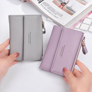Hot Sale New Women Leather Pattern Coin Purse Passcard Short Wallet Pockets Note Compartment Passcard Card Holder Wallet Bag