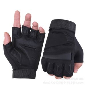 Army Tactical Fingerless Gloves Men Anti-Skid Half Finger Combat Gloves Shooting Mittens Male