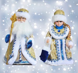 30 cm Noel Süsler Elektrikli Noel Baba Kar Maiden Müzikal Dans Peluş Bebekler Oyuncaklar Hediye Dekorasyon Ev Navidad 2021 201204