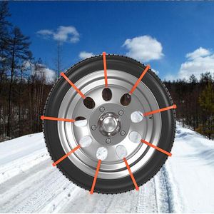 10 PCS Emergency Anti-Skid Mud Snow Survival Traction Multi-Function Tire Security Chains for Car Winter Driving Universal Tire Cable Belts