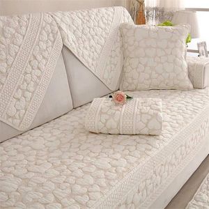 Almofada de algodão duplo sofá cobre almofada quatro estações toalha moderna moderna sala de estar canto de canto capa braço 220224