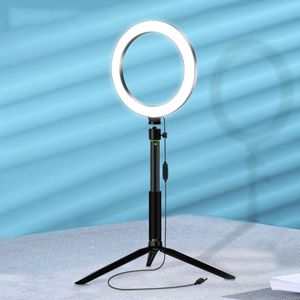 20-cm-LED-Beauty-Make-up-Ringlicht mit Stativ für Selfie-Foto-Video-Live-Stream-Fotobeleuchtung auf Tiktok YouTube