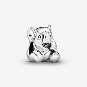 100% 925 Sterling Silver Lucky Elephant Charms Fit Original European Charm Bracelet Mode Kvinnor Bröllop Förlovning Smycken Tillbehör