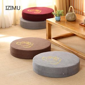 IZIMU 40X6CM Yoga Meditate PEP Hard Texture Meditation Cushion Backrest Pillow Japanese Tatami Mat Removable and Washable 220309