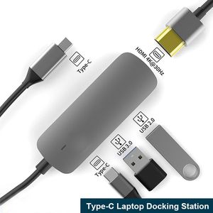 Type C Hub USB-C To HD Docking Station Adapter 4 in 1 DP Multi-function Expansion Dock For Macbook Pro Huawei P20 Pro Samsung Galaxy S9