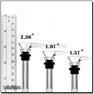 2021 funnel style with black rubber simple downstem Hookahs for water glass bong male slides and female stem slide