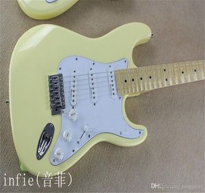 2022 New Manufacturers to supply electric guitar fretboard classic models creamy yellow groove guitar